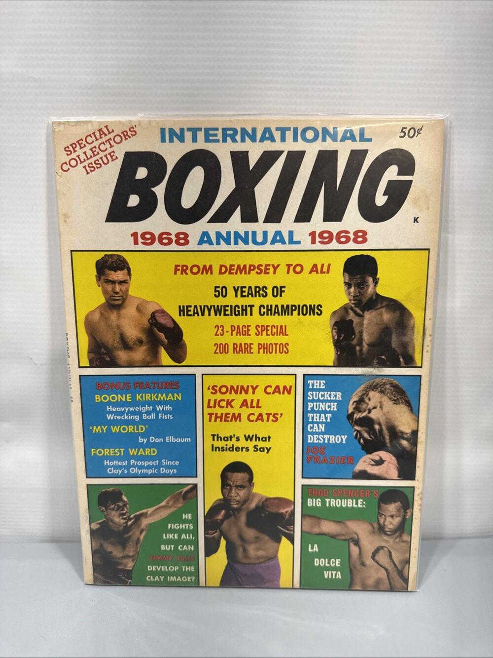 International Boxing 1968 Annual Muhammad Ali Sonny Liston NEWSSTAND Magazine